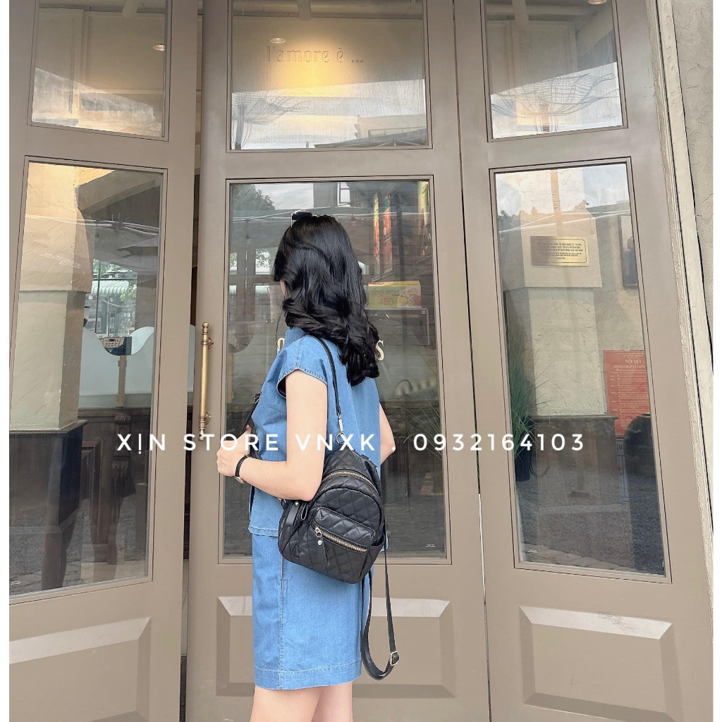 Set đồ nữ chất denim Xịn Store áo sát nách mix quần đùi sang chảnh 11082304