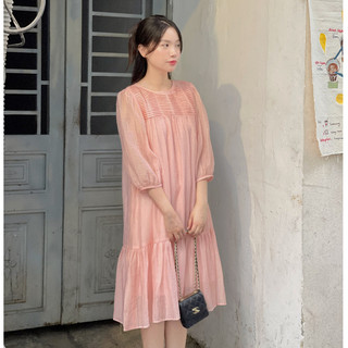 De leah - đầm suông đuôi cá xếp li ngực - thời trang thiết kế