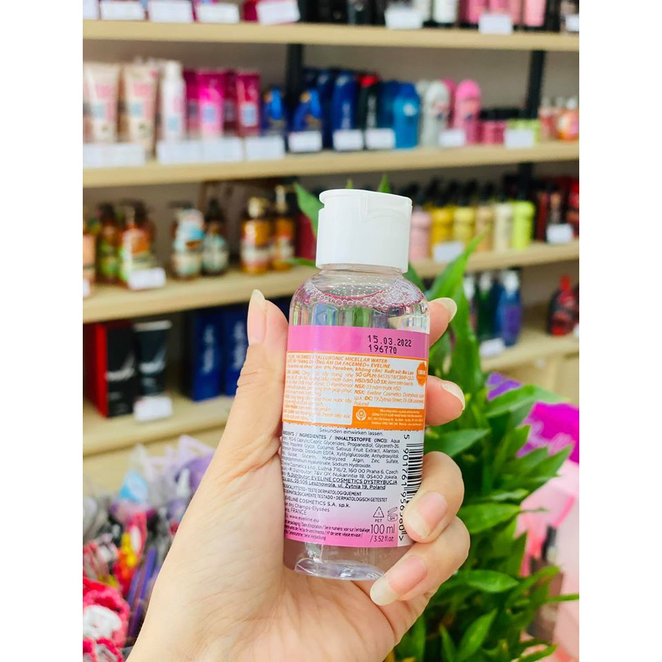 Nước tẩy trang Eveline Facemed+ dưỡng ẩm da 100ML - da khô nhạy cảm