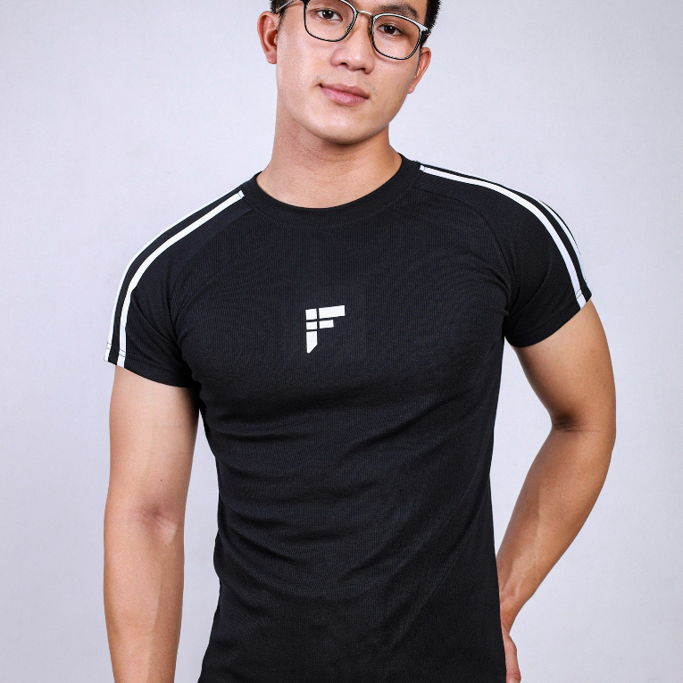 Áo thun body Flo V8 doffy nam thun gân co giãn họa tiết in thoáng mát