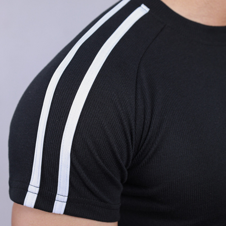 Áo thun body Flo V8 doffy nam thun gân co giãn họa tiết in thoáng mát