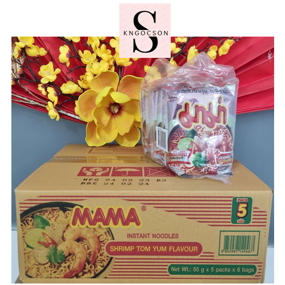 Mì MAMA HƯƠNG TOMYUM CHUA CAY 55g  - HSD đến 8/2024