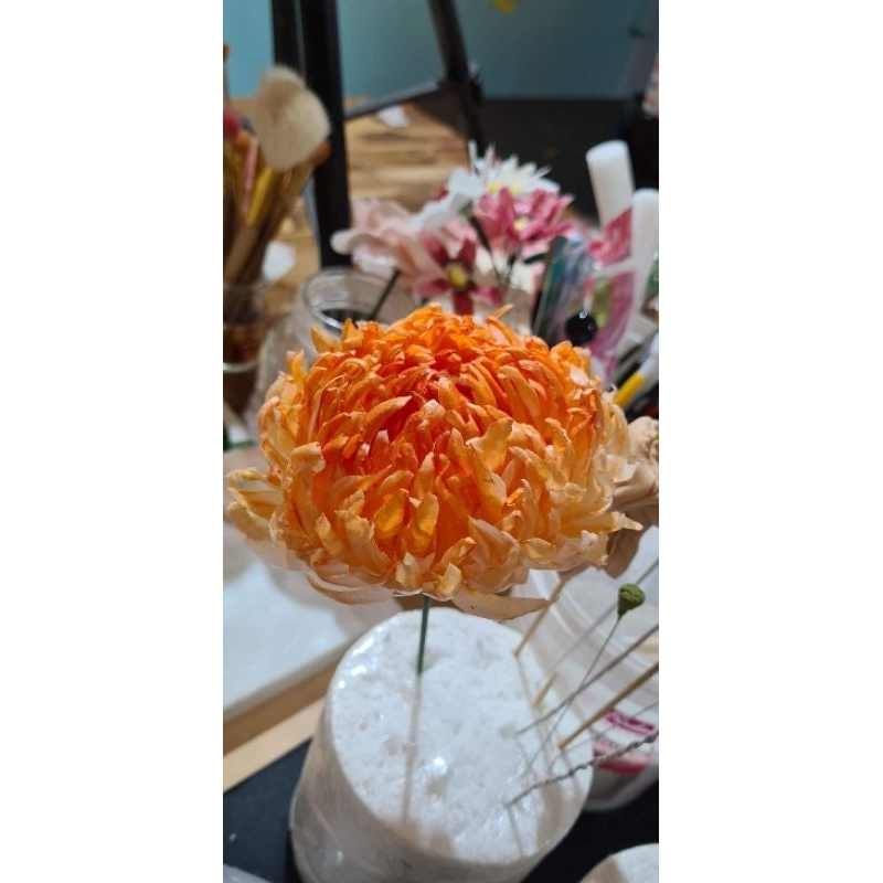 Kẽm giấy 24 xanh lá làm hoa đường hoa giấy gạo bó 100 sợi