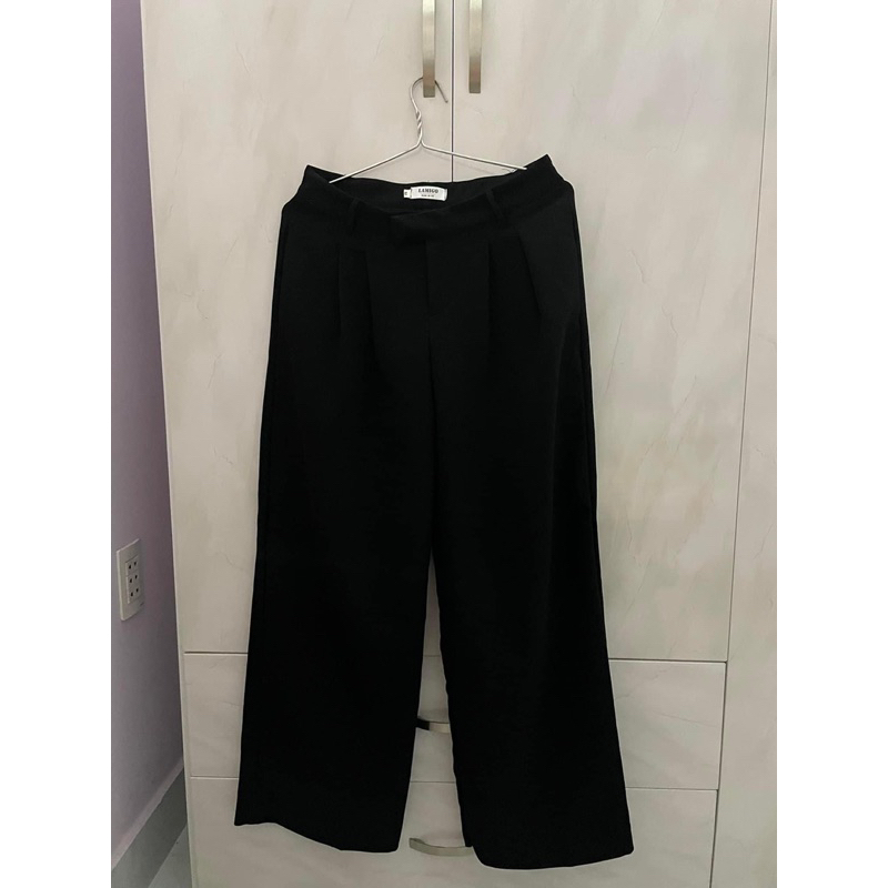 Pass Quần tây ống rộng xếp ly size M