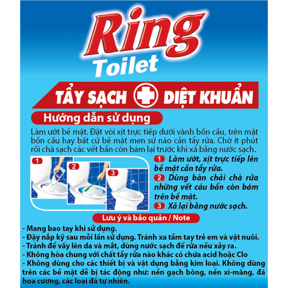 Nước tẩy bồn cầu Ring chai 650g
