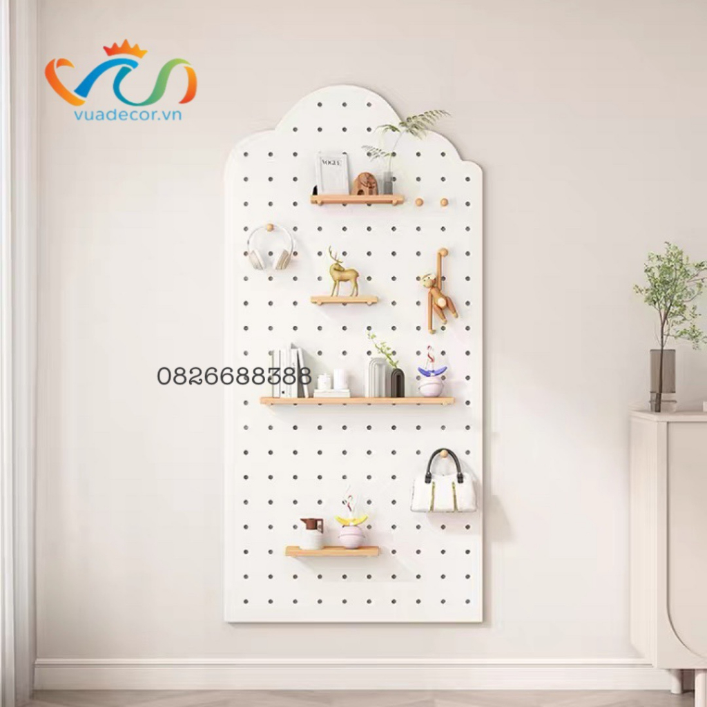 Tấm gỗ phối kệ ốp tường VUADECOR nhiều mẫu kích thước 60x120cm