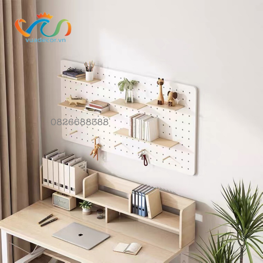 Tấm gỗ phối kệ ốp tường VUADECOR nhiều mẫu kích thước 60x120cm