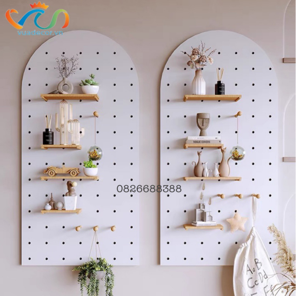 Tấm gỗ phối kệ ốp tường VUADECOR nhiều mẫu kích thước 60x120cm