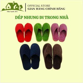  Combo 05 đôi dép nhung đi trong nhà mùa đông chất liệu vải nhung,thiết kế xinh xắn,ôm chân phù hợp với cả nam và nữ 