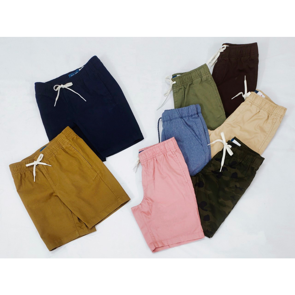 Quần short đùi bé trai vải kaki Old. navy xuất dư xịn lưng thun dây rút thật size đại 17-45kg
