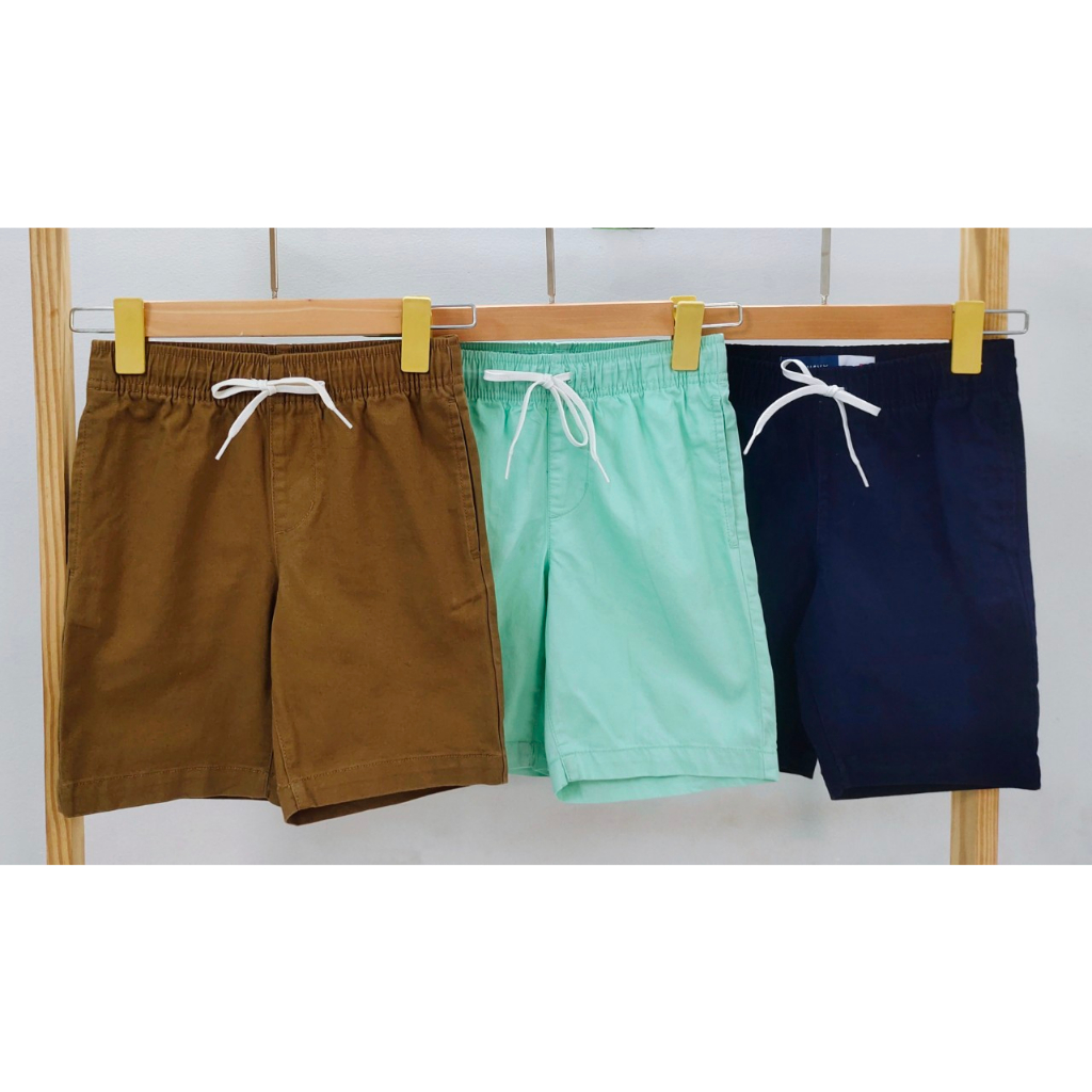 Quần short đùi bé trai vải kaki Old. navy xuất dư xịn lưng thun dây rút thật size đại 17-45kg