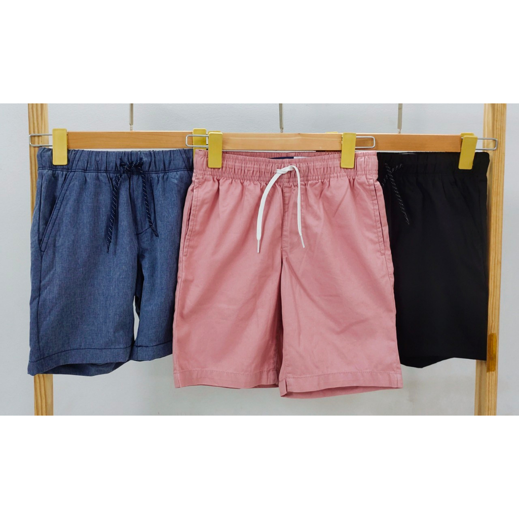 Quần short đùi bé trai vải kaki Old. navy xuất dư xịn lưng thun dây rút thật size đại 17-45kg