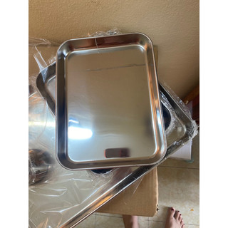 Khay inox 304 sâu - khay inox chữ nhật 17x23x3cm