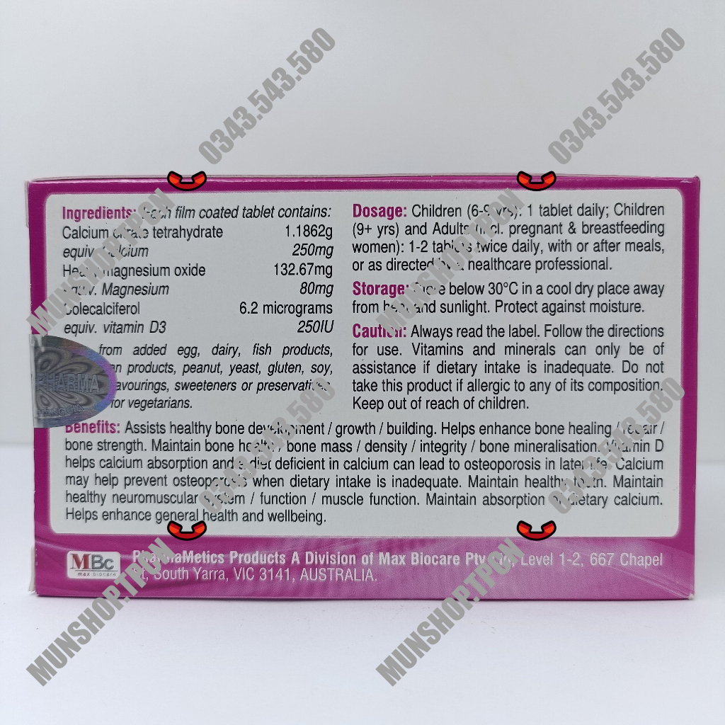 Magcaldi max biocare hộp 60 viên - Bổ sung canxi, magie và vitamin D3 tăng hấp thu canxi, phòng ngừa loãng xương