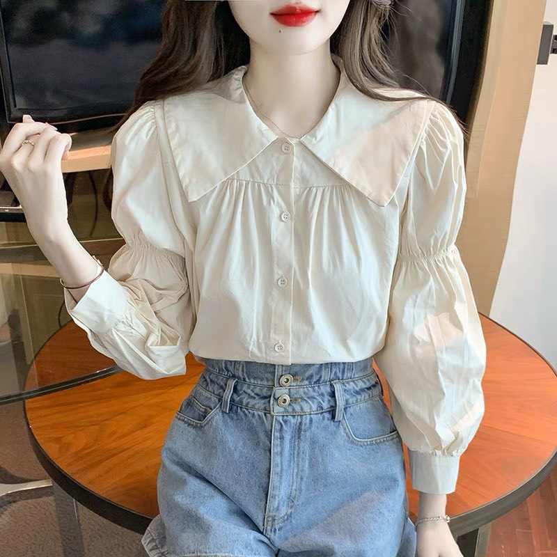 Áo Sơ Mi Nữ, Sơ Mi Thô Nữ Bo Chun Tay Cách Điệu, Dễ Phối, Mã X8
