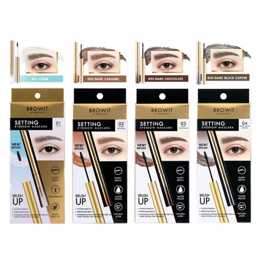 Mascara chân mày Nongchat Setting Eyebrow, chống nước, không vón cục - Mascara định hình chân mày No