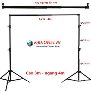 Bộ giá treo phông - khung treo phông di động lớn 3m x 4m