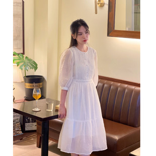 De leah - đầm xòe xếp li ngực - thời trang thiết kế