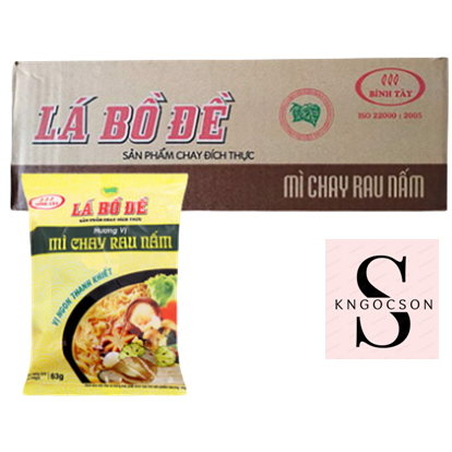 Mì chay rau nấm Lá bồ đề (30 gói/thùng)