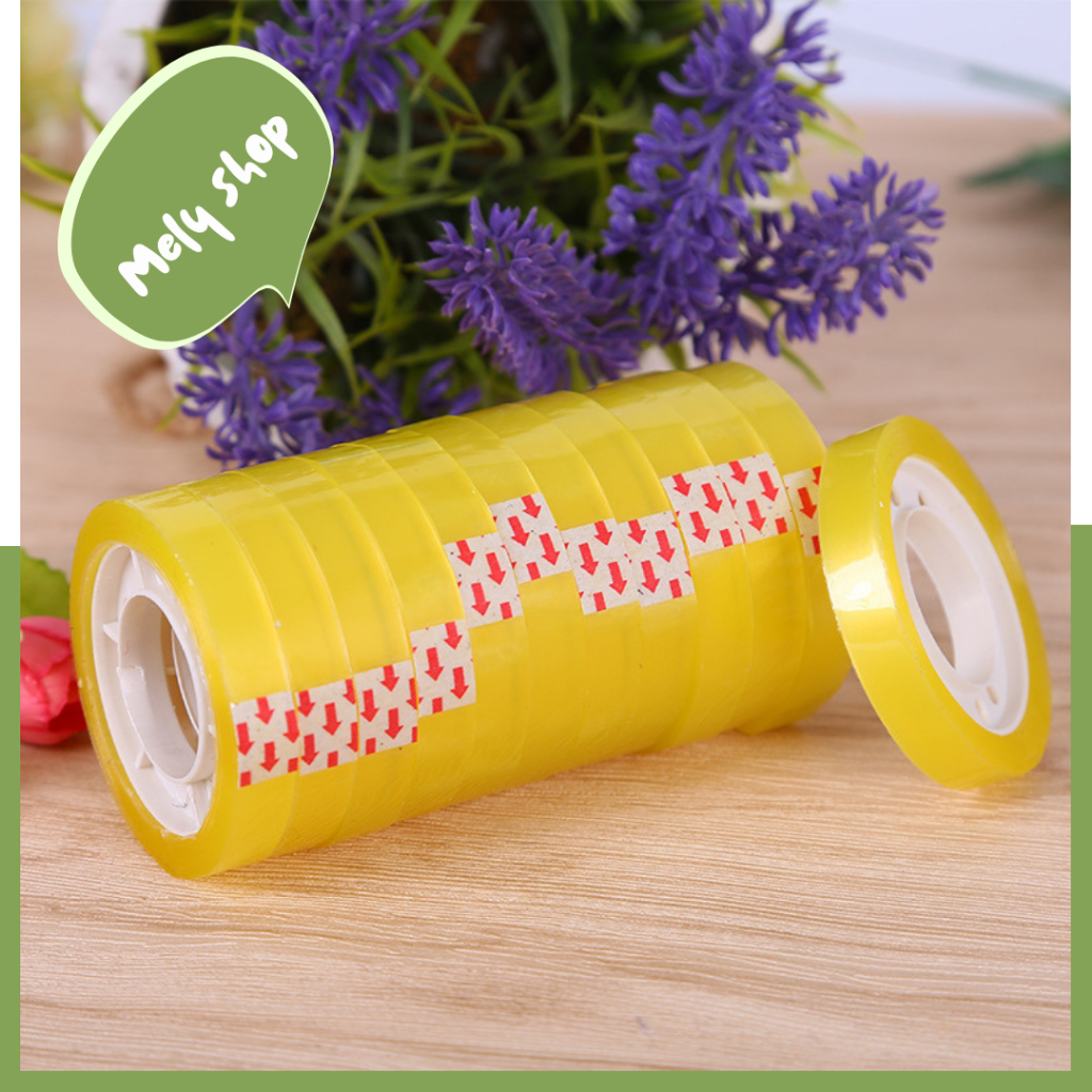 Cuộn Băng Keo, Cuộn Băng Dính Văn Phòng Vòng Nhỏ 1cm_Loại 1