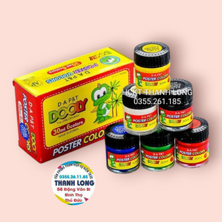 Hckt - màu nước poster color dooly 10ml & 30ml - hũ lẻ vẽ hội họa