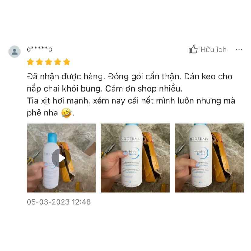 Xịt Khoáng Bioderma Hydrabio Brume Pháp - 300ml