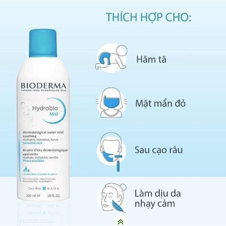 Xịt Khoáng Bioderma Hydrabio Brume Pháp - 300ml