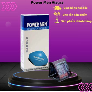 Bao cao su Power Men Viagra chống xuất tinh sớm hộp 12 chiếc