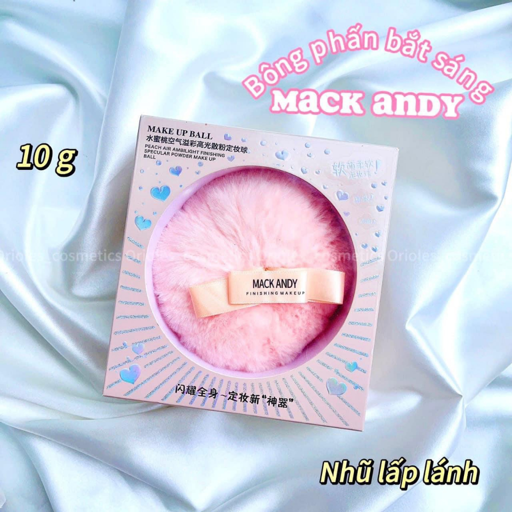 Bông Phấn Bắt Sáng Mack Andy Make Up Ball Cao Cấp