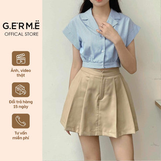 Áo sơ mi kẻ sọc tay cánh dơi, sơ mi croptop hàng thiết kế avnd072303 by germe