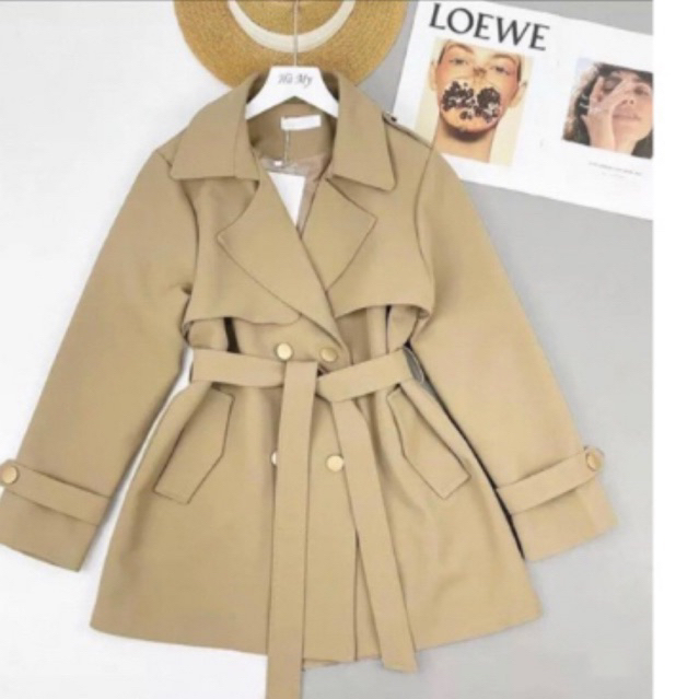 Mangto dáng lửng hàng 2 lớp dày dặn có kèm đai thắt lưng và đai cổ tay