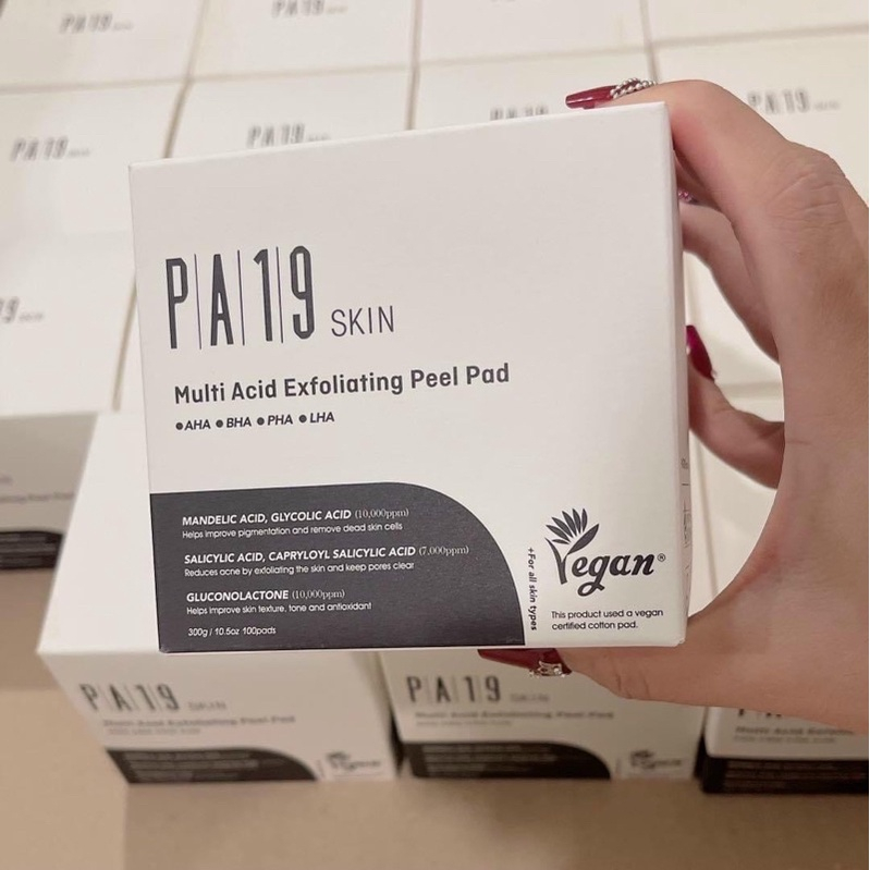 Toner pad PA19 tẩy tế bào chết PA19 Skin Multi Acid Exfoliating Peel Pad
