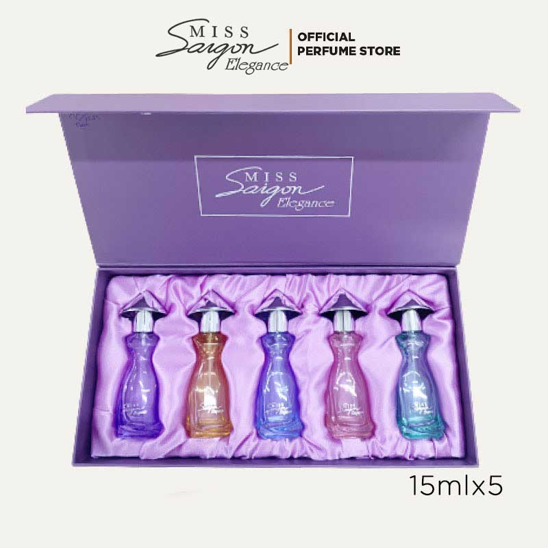 Bộ nước hoa Miss Sài Gòn Elegance  mini 15ml (5 chai)