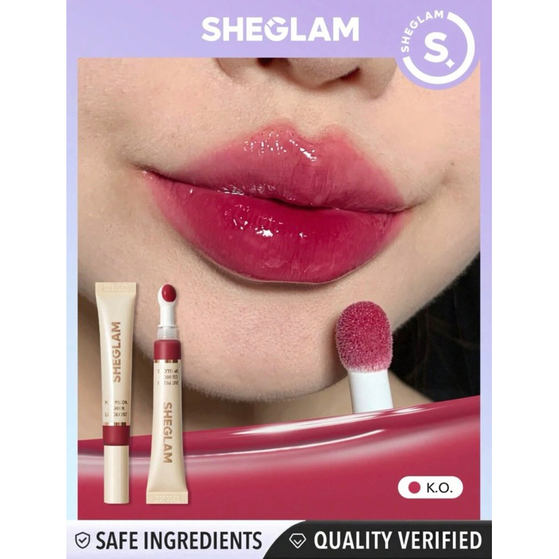 Son bóng thuần chay Sheglam dạng tuýp có đầu mút sẵn màu cat nap