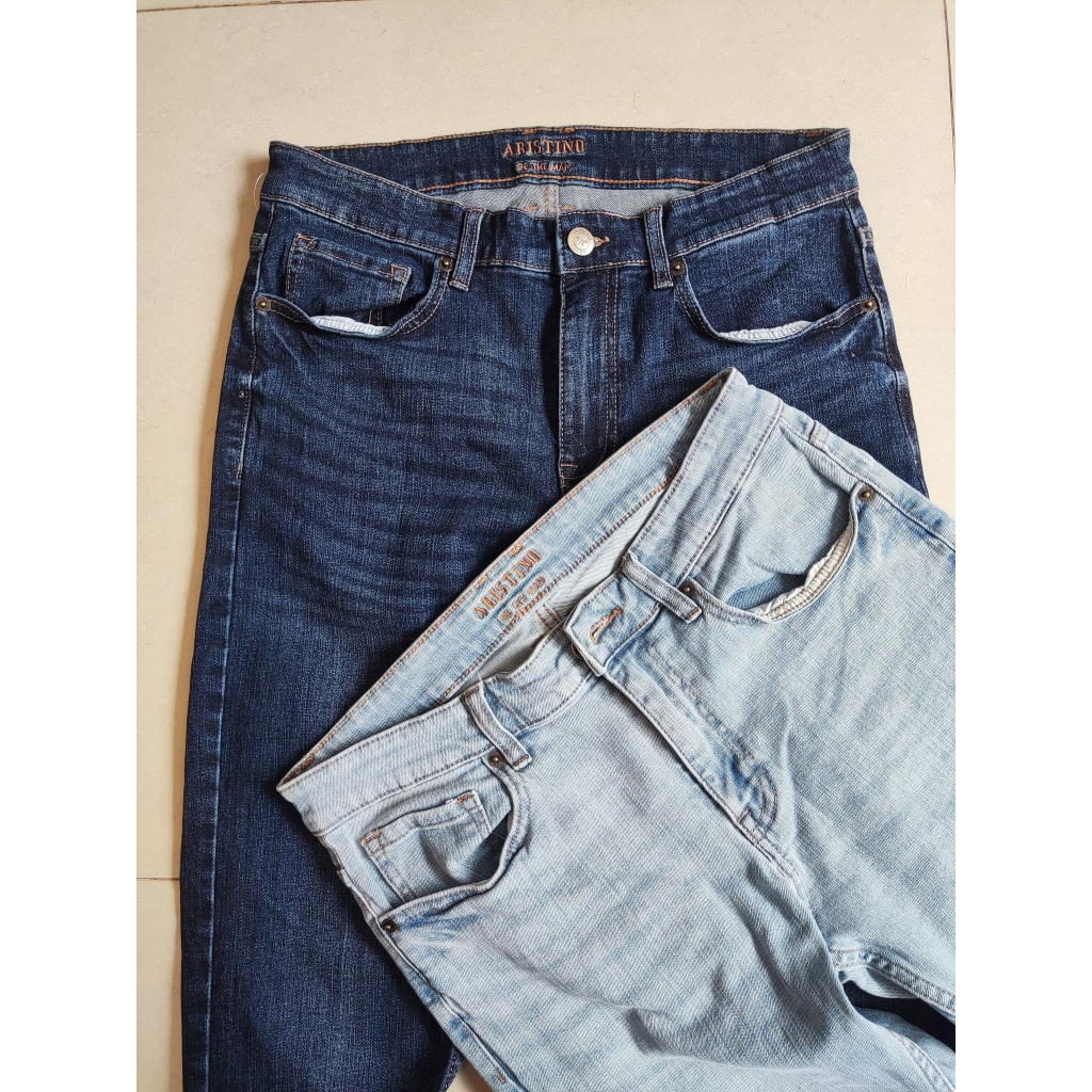 Quần jean nam ARISTINO dáng skinny fit co dãn thoải mái