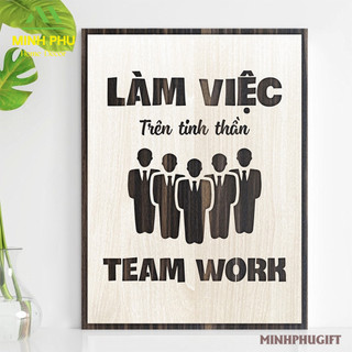 | Team Work | Tranh Tạo Động Lực bằng gỗ khắc laser cao cấp