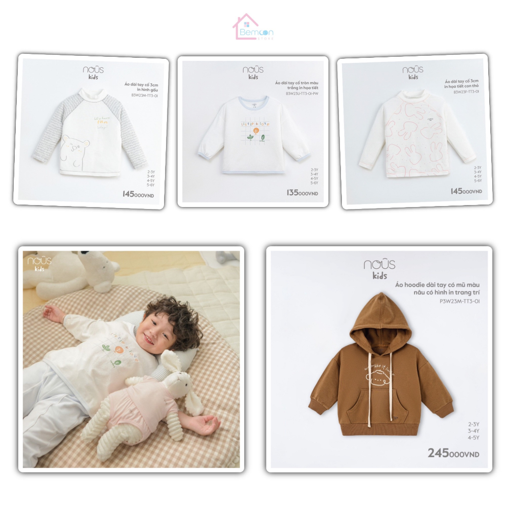 Áo dài tay Nous Kid tổng hợp