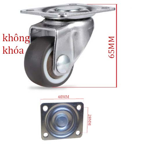Combo 8 Bánh xe cao su nhập xi ni ken cao cấp, bánh xe vali cao cấp Nguyên Việt