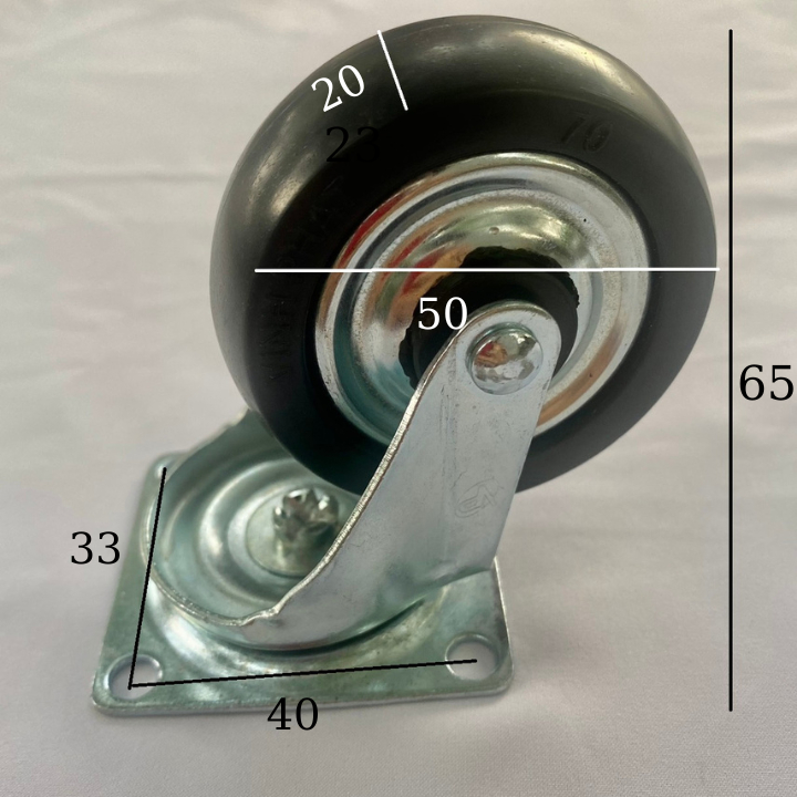 Combo 16 Bánh xe cao su 1 vòng bi đặc Bánh xe chịu tải trọng lên tới 100 kg Nguyên Việt chạy êm, bền chắc