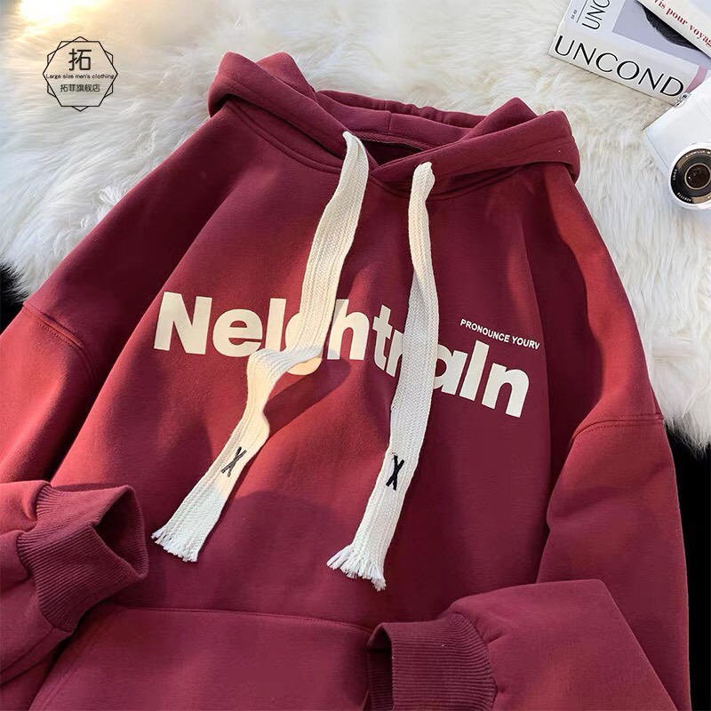 "ÁO HOODIE PHỐI MŨ CÓ DÂY RÚT IN CHỮ 5D SIÊU TRẺ TRUNG CÁ TÍNH HOOTRENING HIỆN NAY-CH"