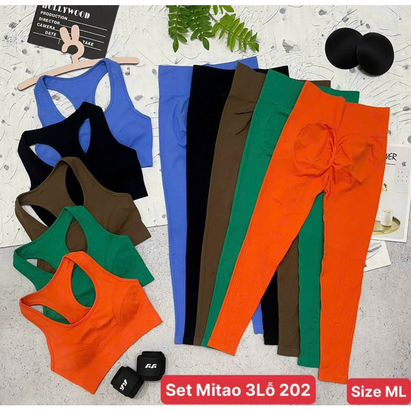 Set dài dệt nữ Mitao 3 lỗ 202 gym,thể thao,yoga