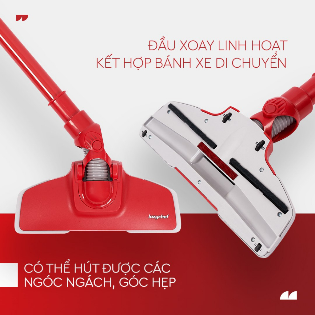 Máy Hút Bụi Cầm Tay 3S Thế Hệ Mới Lazychef - 3 Chi Tiết - Tháo Lắp 3 Giây