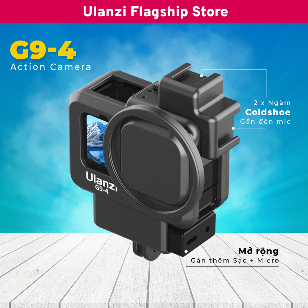 Khung bảo vệ Gopro Ulanzi G9-4 Lắp đặt nhanh chóng và tiện lợi