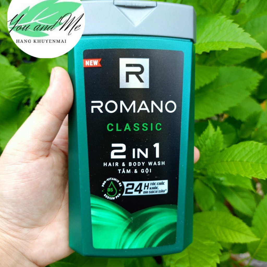 (180g) Tắm gội 2 trong 1 Romano 2in1