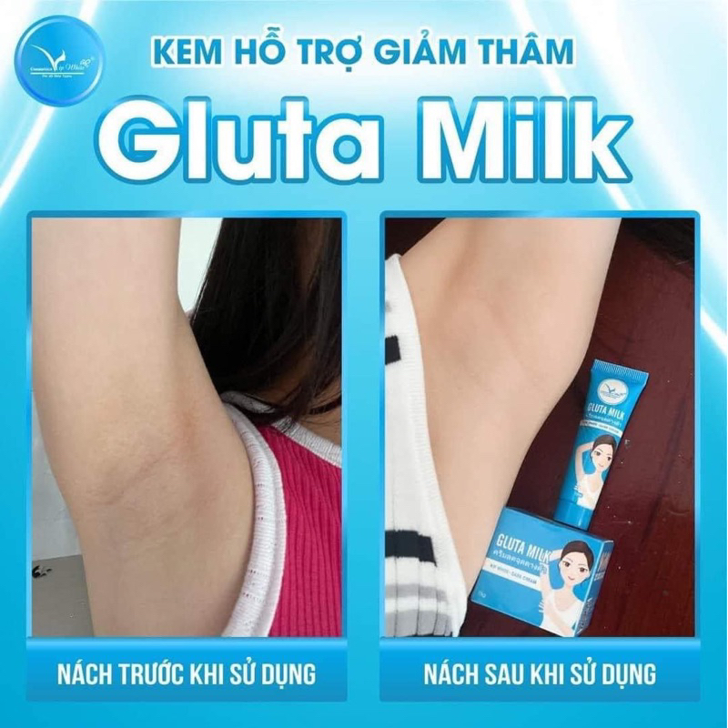 Kem Thâm Nách Gluta Milk Thái Lan  Kem khử thâm nách các vùng da thâm sạm