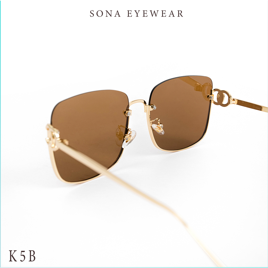 Kính râm - SONA EYEWEAR - Bản Cao Cấp  Nữ, Tròng Polycarbonate Gọng Kim Loại, Chống tia UV400