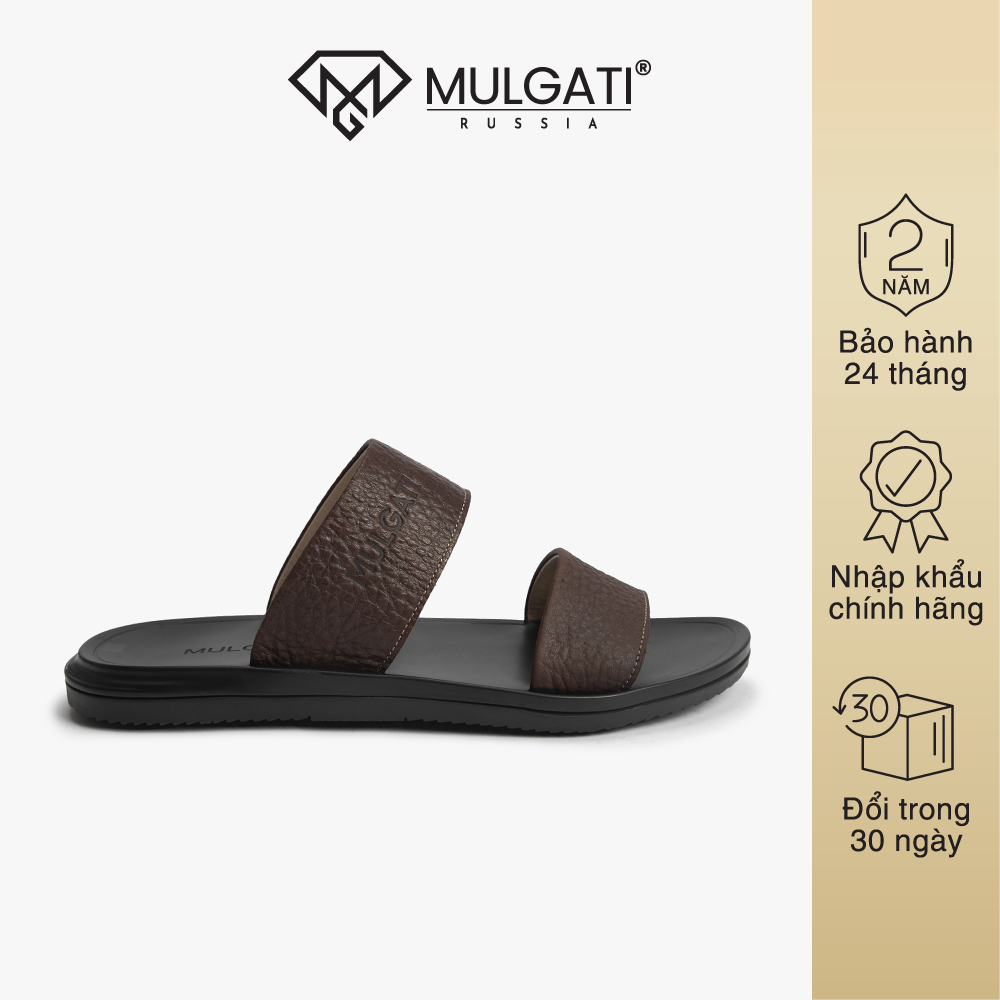 Dép da nam MULGATI quai ngang - LS0111