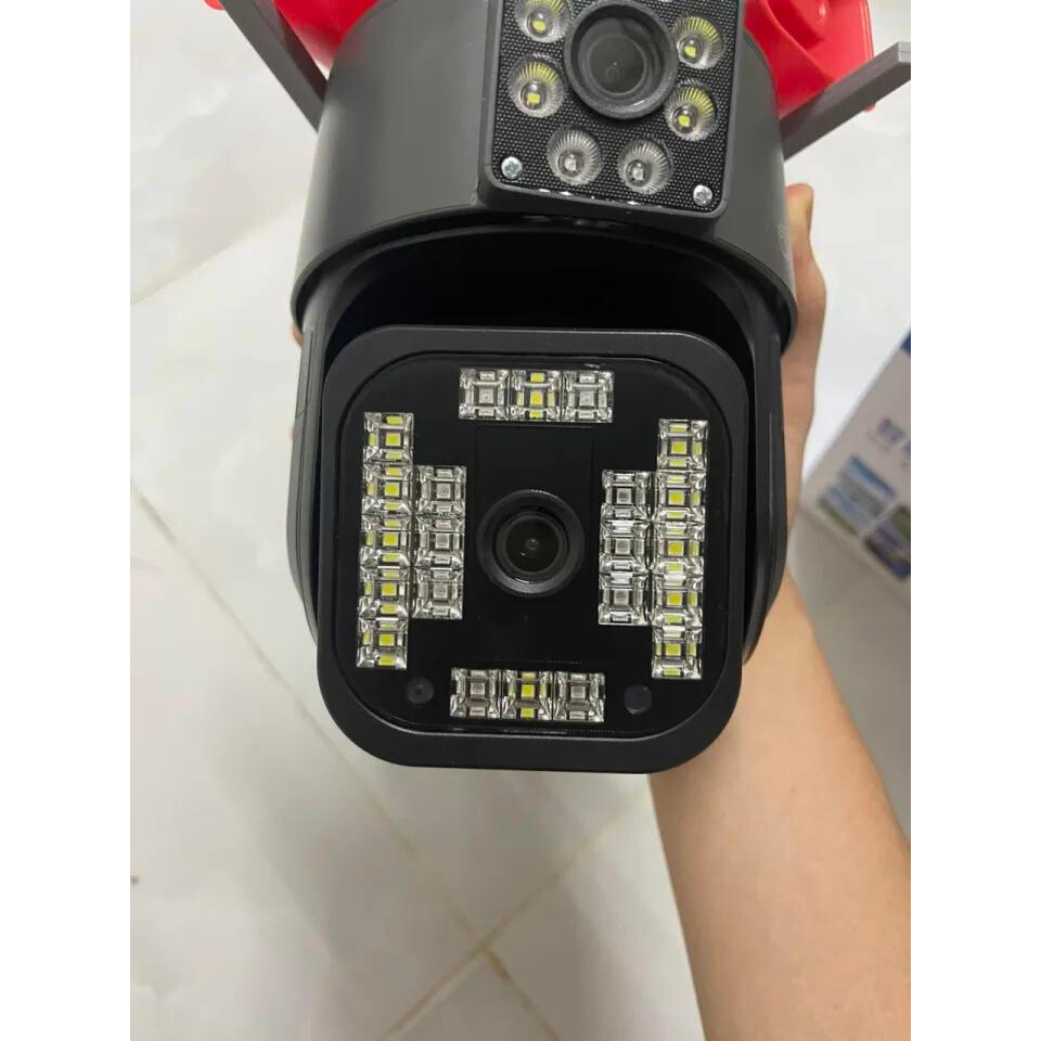 Camera yoosee wifi ngoài trời 2 mắt 8.0MP | 5.0MP  ban đêm có màu, còi báo động không góc chết