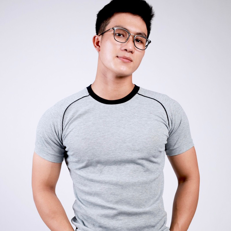 Áo body thun gân FLO MENSWEAR V5 thiết kế phối viền tạo điểm nhấn