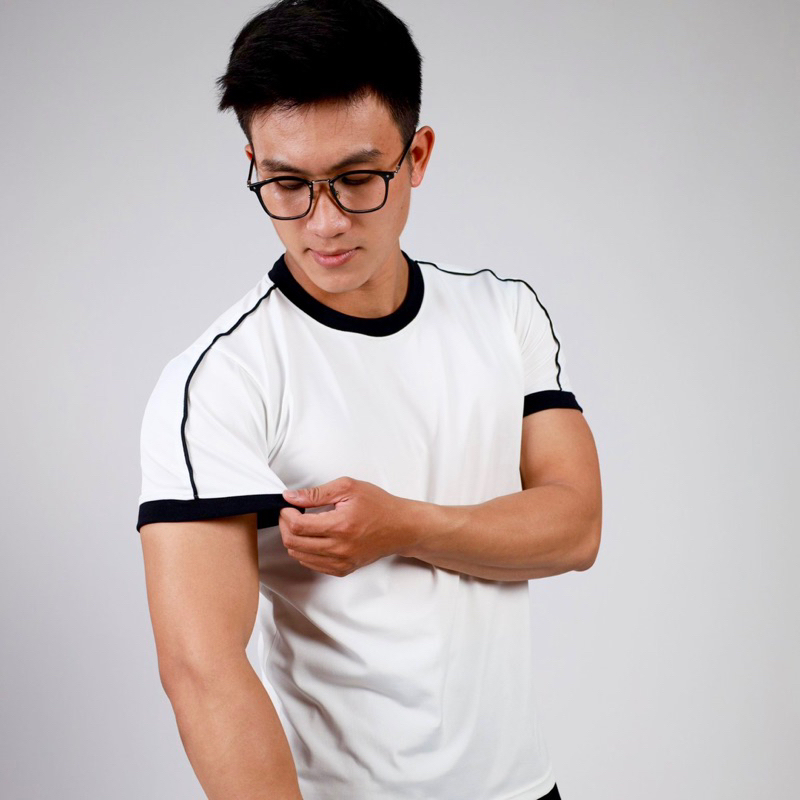 Áo thun body Flo Menswear vesion6 viền vai thể thao chất liệu spandex không nhăn
